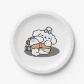 Bücher und Barks - Niedliches Design für schlampig Pappteller (Vorderseite)