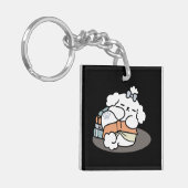 Bücher und Barks - Niedliches Design für schlampig Schlüsselanhänger (Vorderseite links)