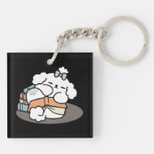 Bücher und Barks - Niedliches Design für schlampig Schlüsselanhänger (Rückseite)