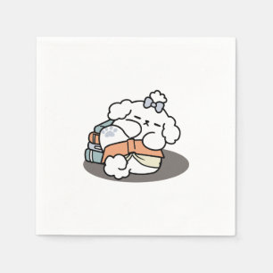 Bücher und Barks - Niedliches Design für schlampig Serviette