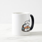 Bücher und Barks - Niedliches Design für schlampig Verwandlungstasse (VorderseiteRechts)