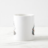 Bücher und Barks - Niedliches Design für schlampig Verwandlungstasse (Mittel)