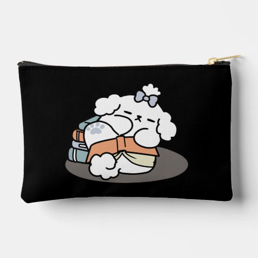 Bücher und Barks - Niedliches Design für schlampig Zubehörtasche (Rückseite)