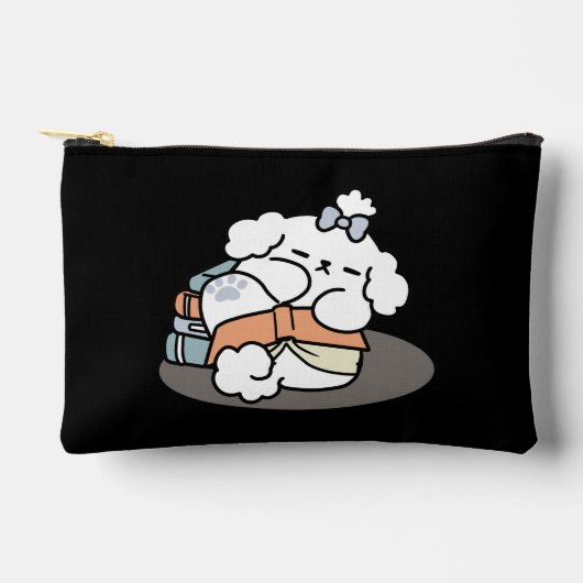 Bücher und Barks - Niedliches Design für schlampig Zubehörtasche (Vorderseite)