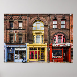 Bücher und Bistros und Butcher Nr. 2 - Farbversion Poster