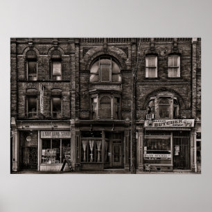 Bücher und Bistros und Metzger Nr. 2 Poster