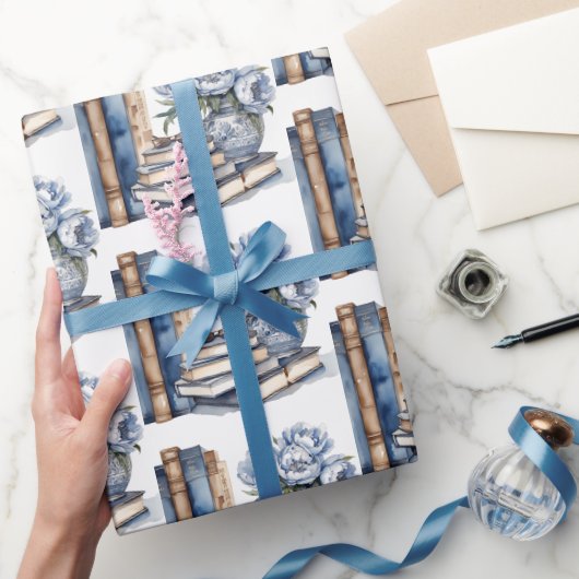 Bücher und Blume Geschenkpapier (Schenken)