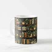 Bücher und Blume Kaffee Tasse (Vorderseite Links)