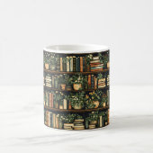 Bücher und Blume Kaffee Tasse (Mittel)