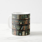Bücher und Blume Kaffee Tasse (Vorderseite Links)