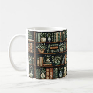 Bücher und Blume Kaffee Tasse