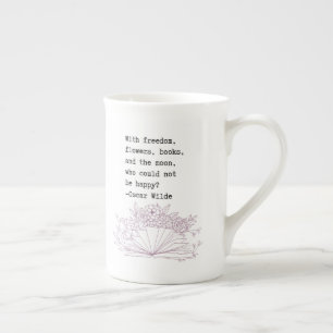 Bücher und Blume Oscar Wilde Kaffee Tasse