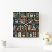 Bücher und Blume Uhr (Zuhause)