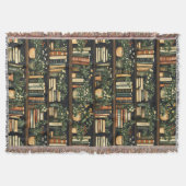 Bücher und Blume werfen Blanket Decke (Vorderseite)