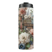 Bücher und Blumen Thermobecher Thermosbecher (Vorderseite)