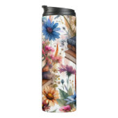 Bücher und Blumen Thermotasse Thermosbecher (Nach rechts gedreht)
