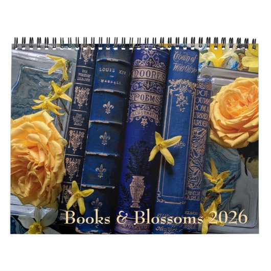 Bücher und Blüten 2026 Kalender (Titelbild)