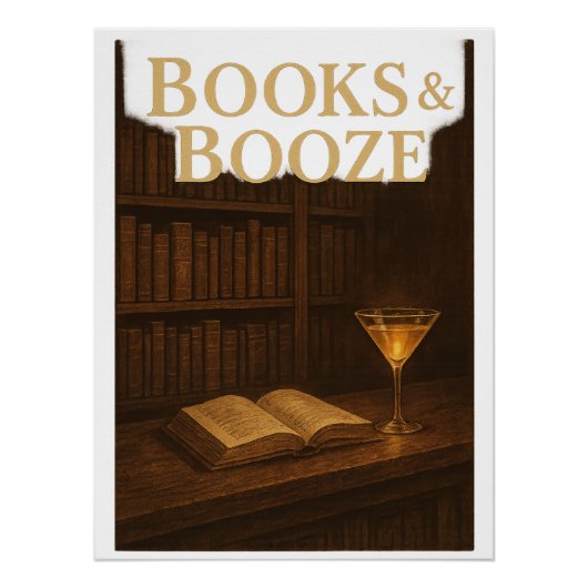 Bücher und Bootshefte für Bar-Liebhaber Poster (Vorderseite)
