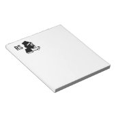 Bücher und Brillen-Monogramm Notizblock (angewinkelt)