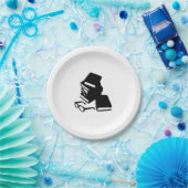 Bücher und Brillen Pappteller (Party)