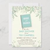 Bücher und Brunch Baby Shower Einladung (Vorderseite)