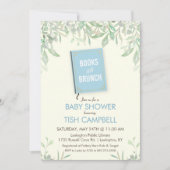 Bücher und Brunch Baby Shower Einladung (Vorderseite)