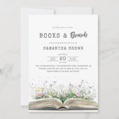 Bücher und Brunch Book Brautparty Einladung (Vorderseite)