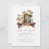 Bücher und Brunch Gemütliche Babydusche Einladung (Vorderseite)