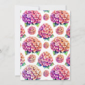 Bücher und Brunch Hydrangea Brautparty Einladung (Rückseite)