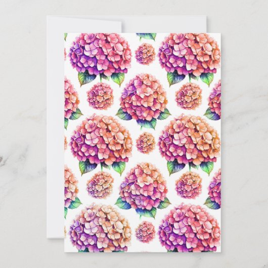 Bücher und Brunch Hydrangea Brautparty Einladung (Rückseite)