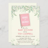 Bücher und Brunch Kinderdusche Einladung (Vorne/Hinten)