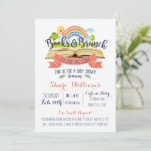 Bücher und Brunch Kinderdusche Einladung (Stehend Vorderseite)