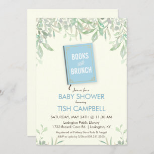 Bücher und Brunch Kinderdusche Einladung