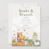 Bücher und Brunch-Storybook Babydusche Einladung (Vorderseite)