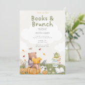 Bücher und Brunch-Storybook Babydusche Einladung (Stehend Vorderseite)