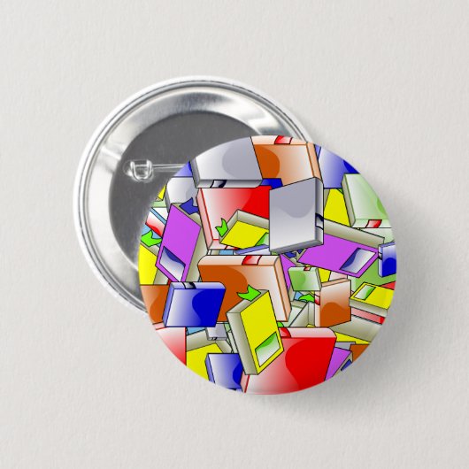 Bücher und Bücher Button (Vorne & Hinten)