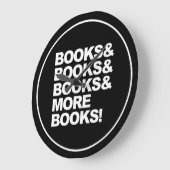Bücher und Bücher Große Wanduhr (Winkel)