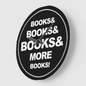 Bücher und Bücher Große Wanduhr (Winkel)