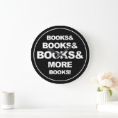 Bücher und Bücher Große Wanduhr (Zuhause)