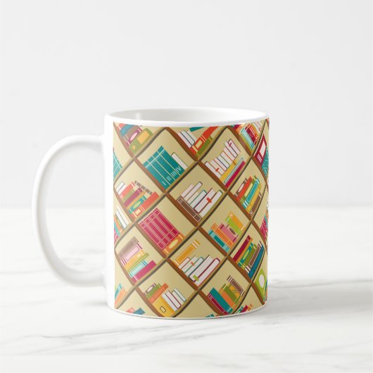 Bücher und Bücher Kaffeetasse (Links)