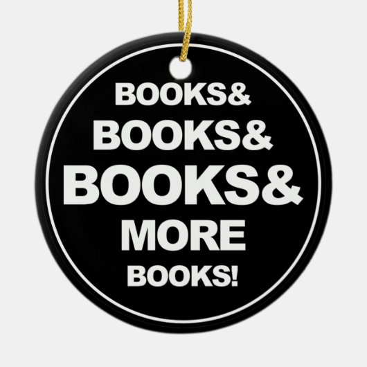 Bücher und Bücher Keramik Ornament (Vorne)