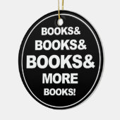 Bücher und Bücher Keramik Ornament (Links)