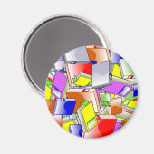 Bücher und Bücher Magnet (Vorderseite/Rückseite)