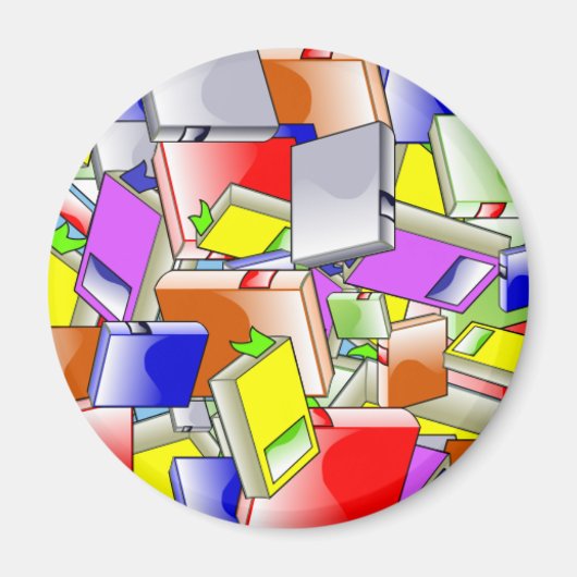 Bücher und Bücher Magnet (Vorne)