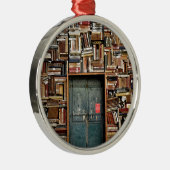 Bücher und Bücher Silbernes Ornament (Rechts)
