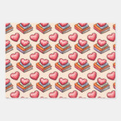 Bücher und Candy Hearts Valentinstag Geschenkpapier Set (Vorderseite 3)