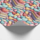 Bücher und Candy Valentine's Day Geschenkpapier (Ecke)