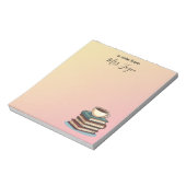 Bücher und Coffee Custom Teacher Bewertung Notizblock (Rotiert)