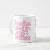 Bücher und Eiskaffee Kaffeetasse (Vorderseite Links)
