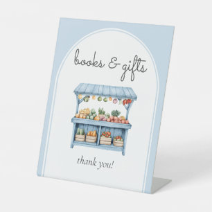 Bücher und Geschenke Blue Bauern Market Baby Dusch Sockelschild